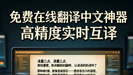 免费在线英文翻译中文神器：高精度实时互译，告别机翻